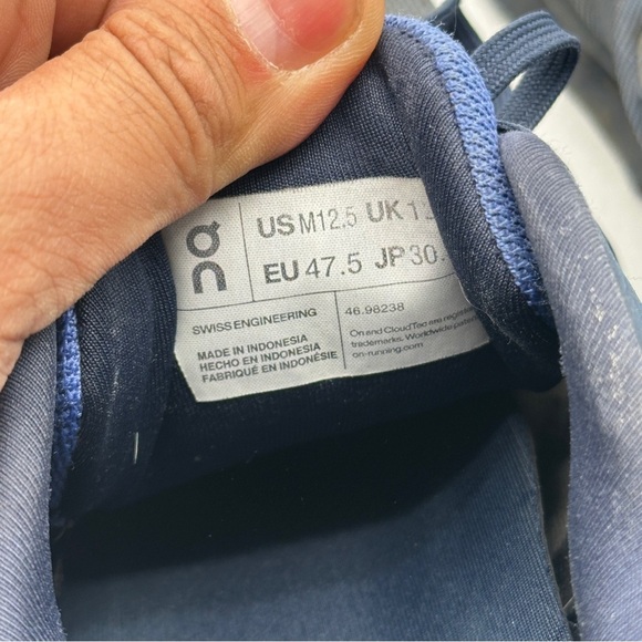 On Cloudrunner Mens 12.5 Shoes Blue Running Walking Gym Cushion Sneaker Comfort - Picture 12 of 12